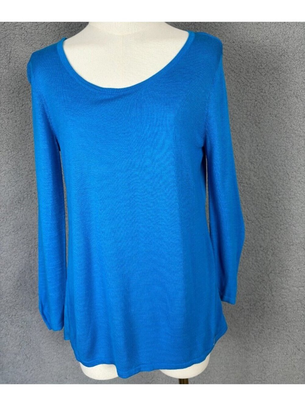 Calvin Klein Women's Elegant Long Sleeve Tunic Blue Small New Without Tag's.